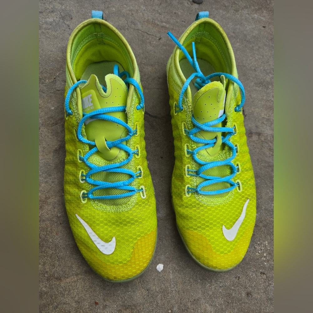 Nike Free Cross Bionic 1.0 Women's 7 Neon Green & Blue 641530-300